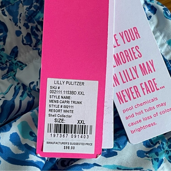 Lilly Pulitzer Men’s Capri Swim Trunk Shell Collector Size XXL - Picture 4 of 8